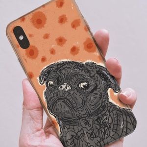 Custom dog art of your dog  on  a phone case. Ask me how